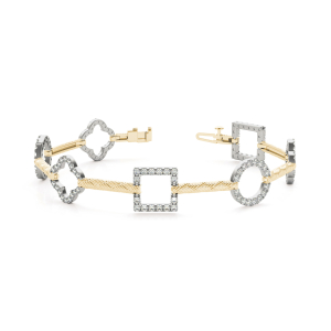 Katie Lab-Created Diamond Yellow Gold Designer Bracelets