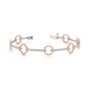 Theresa Lab-Created Diamond Rose Gold Designer Bracelets