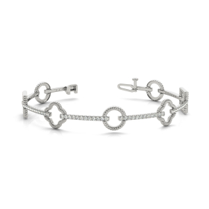 Theresa Lab-Created Diamond Round cut Designer Bracelets