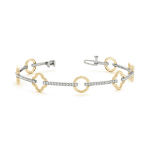 Theresa Lab-Created Diamond Yellow Gold Designer Bracelets