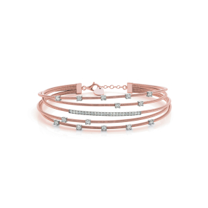 Piper Lab-Created Rose Gold Diamond Bangle Bracelet