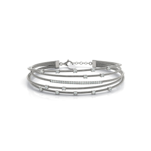 Piper Lab-Created Round cut Diamond Bangles Bracelets