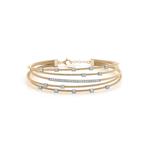 Piper Lab-Created Yellow Gold Diamond Bangle Bracelet