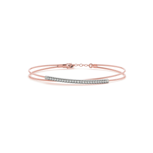 Chloe Lab-Created Rose Gold Diamond Bangle Bracelet