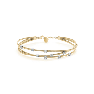 Oliver Lab-Created Yellow Gold Diamond Bangle Bracelet