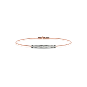 Pepper Lab-Created Rose Gold Diamond Bangle Bracelet