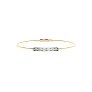 Pepper Lab-Created Yellow Gold Diamond Bangle Bracelet