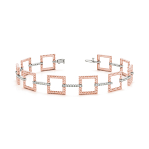 Paige Lab-Created Diamond Rose Gold Designer Bracelets