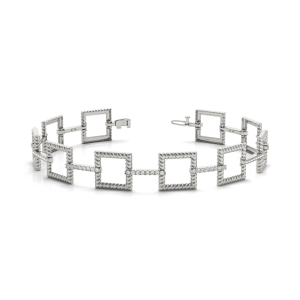 Paige Lab-Created Diamond Round cut Designer Bracelets