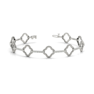 Bella Lab-Created Diamond Round cut Designer Bracelets