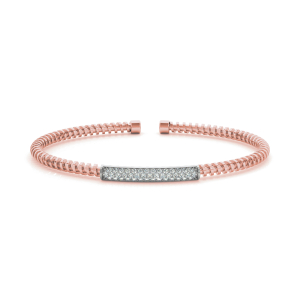 Harry Lab-Created Rose Gold Diamond Bangle Bracelet