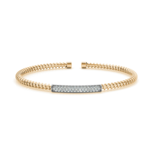 Harry Lab-Created Yellow Gold Diamond Bangle Bracelet