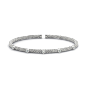 Aiden Lab-Created Round cut  Diamond Bangles Bracelets