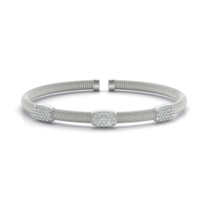 Stevie Lab-Created Round cut  Diamond Bangles Bracelets