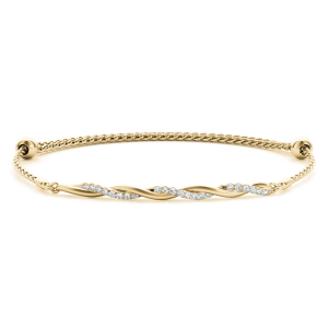 Kamila Lab-Created Rose Gold Diamond Bangle Bracelet