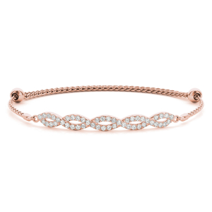 Ivanka Lab-Created Rose Gold Diamond Bangle Bracelet