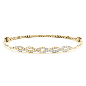 Ivanka Lab-Created Yellow Gold Diamond Bangle Bracelet