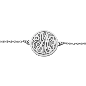 Bryn White Gold Sterling Silver Diamond Bracelet