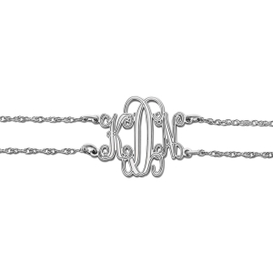 Jolie  White Gold Sterling Silver Diamond Bracelet