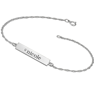 Bliss White Gold Sterling Silver Diamond Bracelet