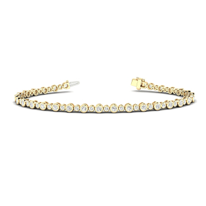 Juliette Lab-Created Rose Gold Bezel Setting  Diamond Tennis Bracelet