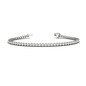 Tabitha Lab-Created Silver Prong Setting  Diamond Tennis Bracelet