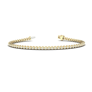 Tabitha Lab-Created Yellow Gold Prong Setting  Diamond Tennis Bracelet