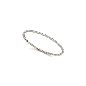 William Lab-Created Round cut Bezel Setting  Diamond Bangle Bracelet