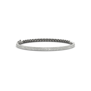 Viyana Natural Platinum Pave Set Diamond Bangle