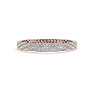 Vienna Lab-Created Rose Gold Pave Setting  Diamond Bangle Bracelet