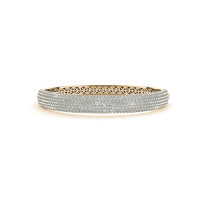 Vienna Lab-Created Yellow Gold Pave Setting  Diamond Bangle Bracelet