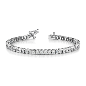 Natural Diamond Silver Tennis Bracelets