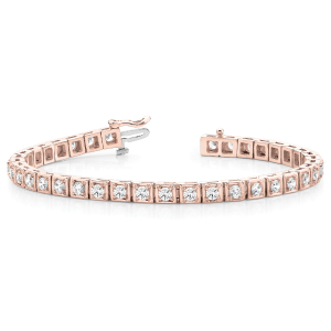 Rexa Natural Rose Gold Diamond Tennis Bracelets