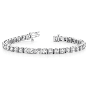 Rexa Natural Round cut Diamond Tennis Bracelets