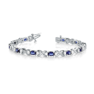 Blue Sapphire White Gold Promise Rings Diamond Earrings