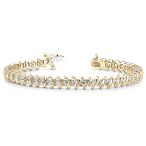 Rexlin Lab-Created Yellow Gold Diamond Tennis Bracelet