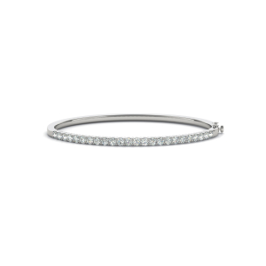 Brooklyn Lab-Created Shared Prong Setting Diamond Bangle Bracelet