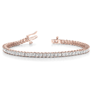 Ahana Lab-Created Rose Gold Channel Set Diamond Tennis Bracelet