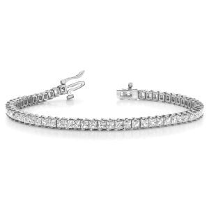 Ahana Lab-Created Platinum Channel Set Diamond Tennis Bracelet