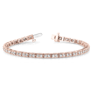 Maud Lab-Created Diamond Rose Gold Bezel Setting  Designer Bracelet