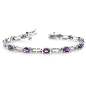 Archie Amethyst Diamond Bangles Bracelets