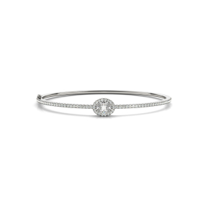 Florence Lab-Created Bezel Setting  Diamond Bangle Bracelet