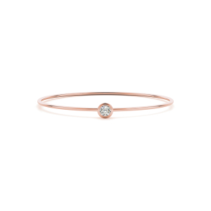 Regina Lab-Created Diamond Rose Gold Bezel Setting  Delicate Bracelet