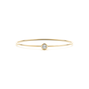 Regina Lab-Created Diamond Yellow Gold Bezel Setting  Delicate Bracelet