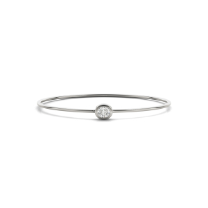 Ophelia Lab-Created Bezel Setting  Diamond Bangle Bracelet