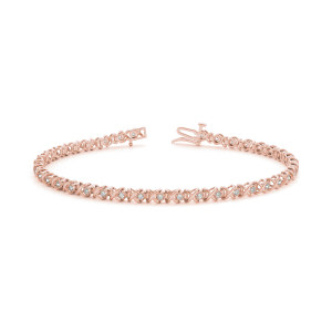 Eugenia Lab-Created Diamond Rose Gold Prong Setting Chain Bracelet