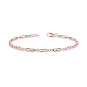 Kitty Lab-Created Diamond Rose Gold Chain Bracelet