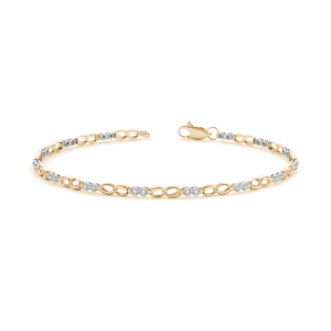 Kitty Lab-Created Diamond Yellow Gold Chain Bracelet