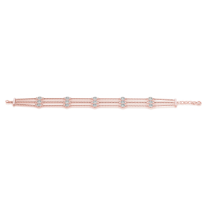 Vash Natural Diamond Rose Gold Bezel Set Chain