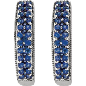 Hilli Blue Sapphire Silver Pave Set 